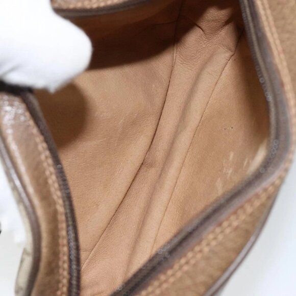 GUCCI GG Supreme Web Sherry Line Bag PVC Beige Gold 89 02 066 Auth 142438 - Picture 12 of 16